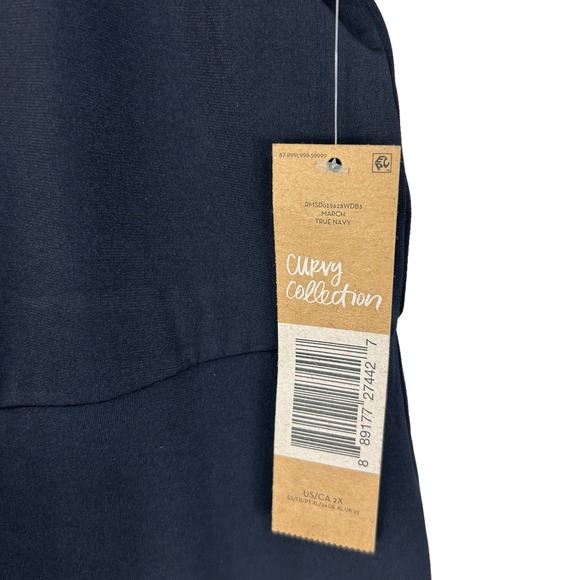 Rachel Rachel Roy Curvy Collection True Navy Sleeveless Dress 2XL - Picture 3 of 7